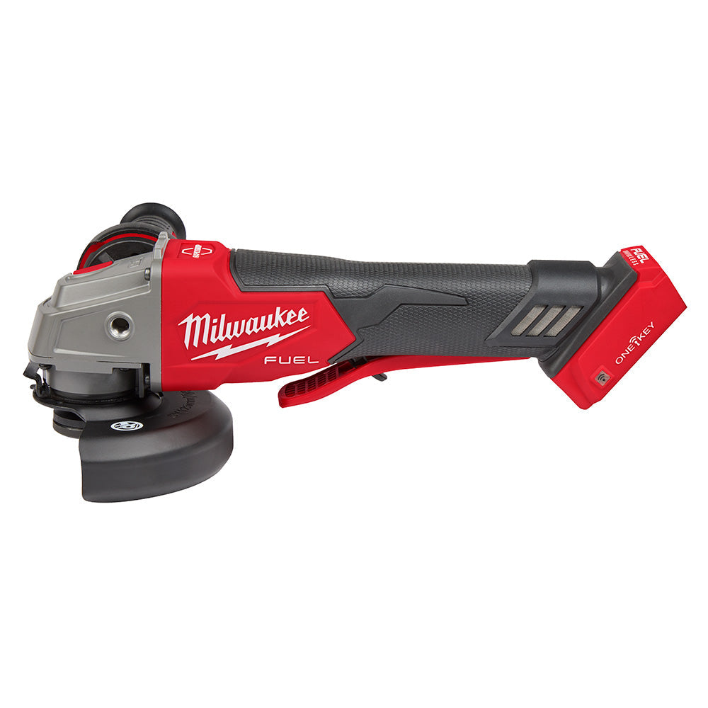 Milwaukee 2882-20 M18 FUEL™ 4-1/2 / 5 Braking Grinder w/ ONE-KEY™  Paddle Switch, No-Lock