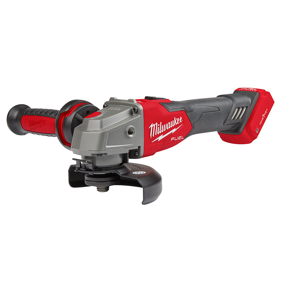 Milwaukee 2883-20 M18 FUEL™ 4-1/2 / 5 Braking Grinder w/ ONE-KEY™  Slide Switch, Lock-On