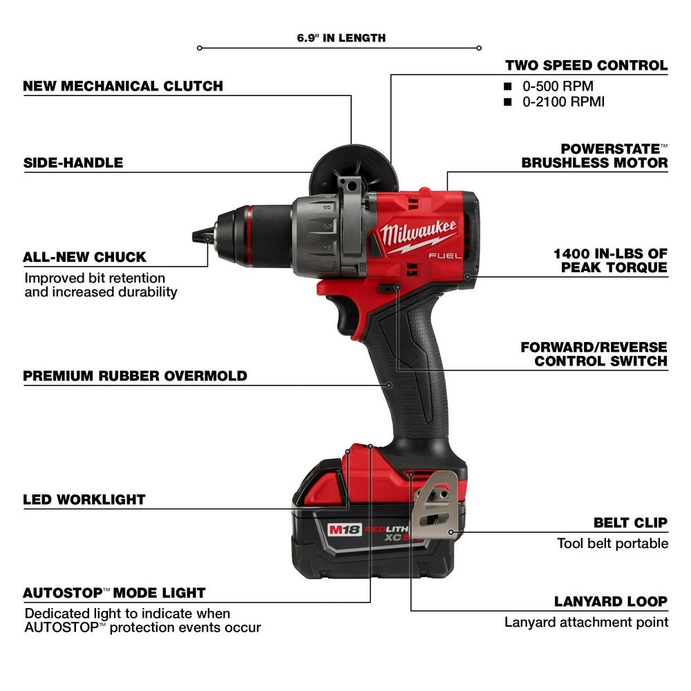 Milwaukee 2903-22 M18 FUEL 1/2 Drill/Driver Kit