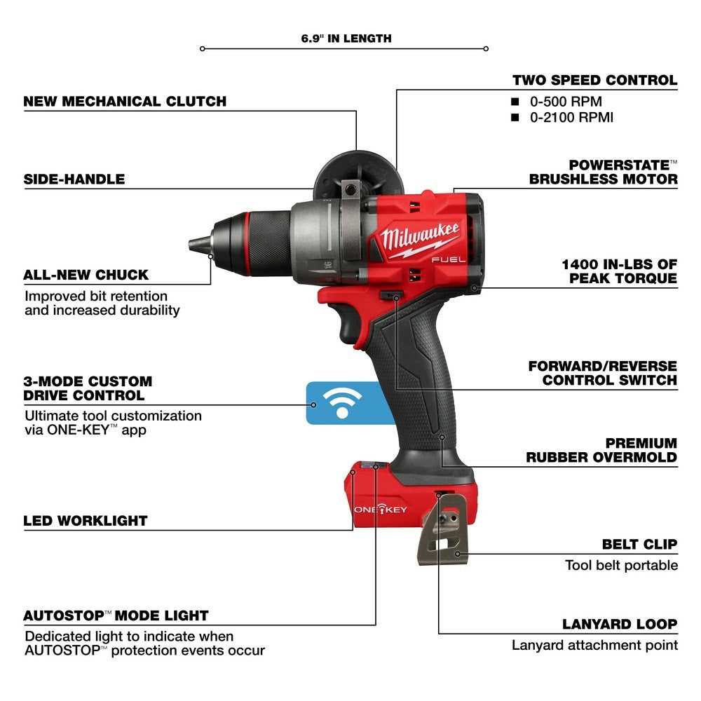 Milwaukee 2905-20 M18 FUEL 1/2 Drill/Driver w/ ONE-KEY