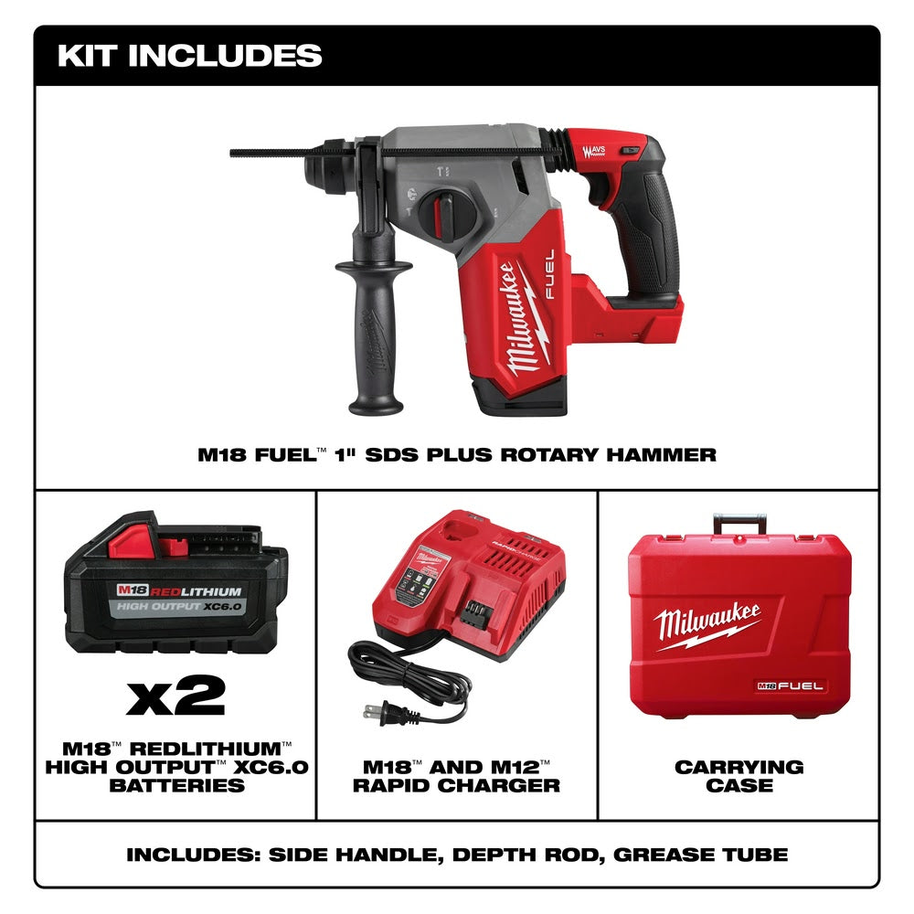 Milwaukee 2912-22 M18 FUEL™ 1 SDS Plus Rotary Hammer Kit