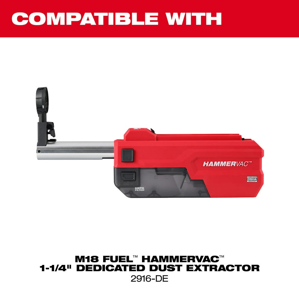 Milwaukee 2916-22 M18 FUEL 1-1/4 SDS Plus D-Handle Rotary Hammer Kit w/ ONE-KEY