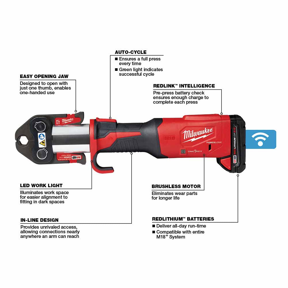 Milwaukee 2922-20 M18™ FORCE LOGIC™ Press Tool w/ ONE-KEY™