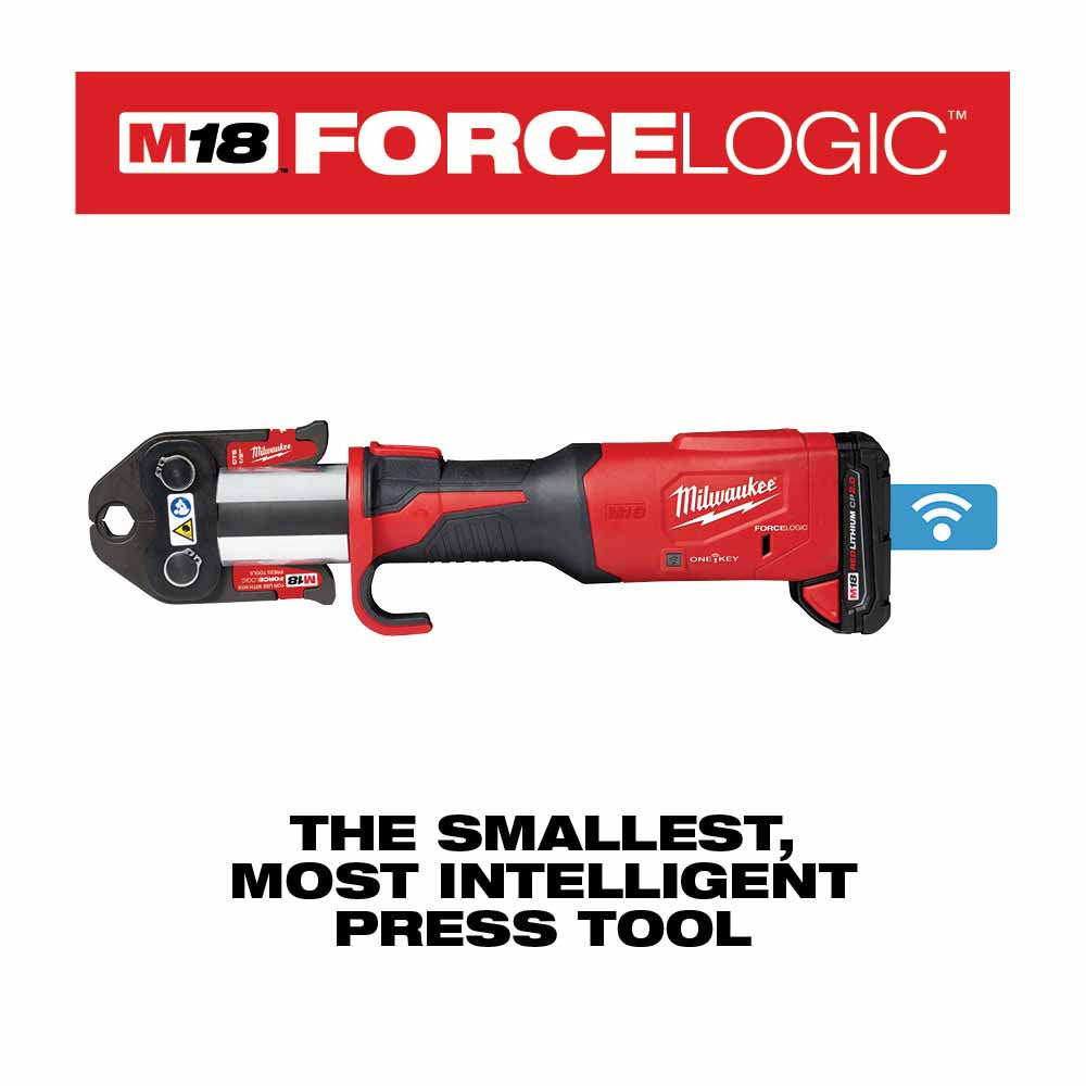 Milwaukee 2922-22 M18™ FORCE LOGIC™ Press Tool w/ ONE-KEY™ w/ 1/2-2 CTS Jaws