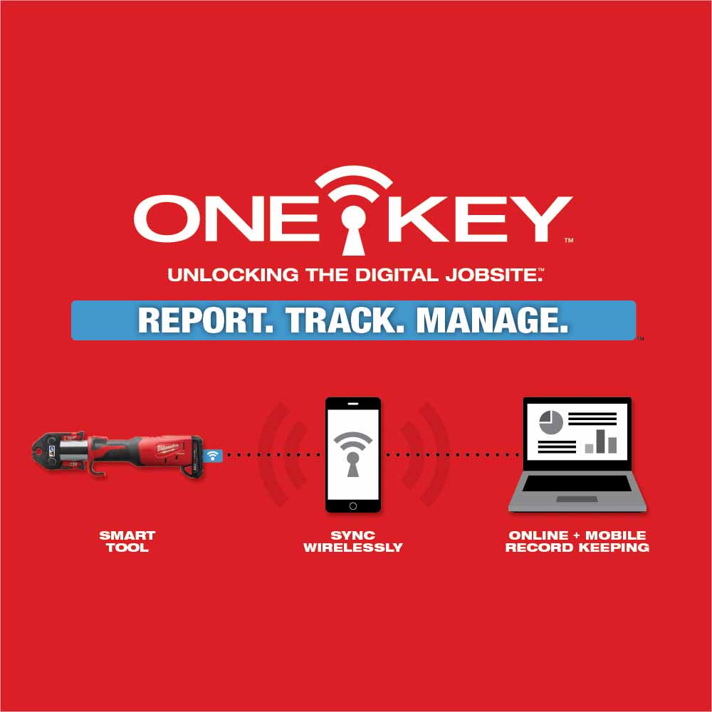 Milwaukee 2922-22 M18™ FORCE LOGIC™ Press Tool w/ ONE-KEY™ w/ 1/2-2 CTS Jaws