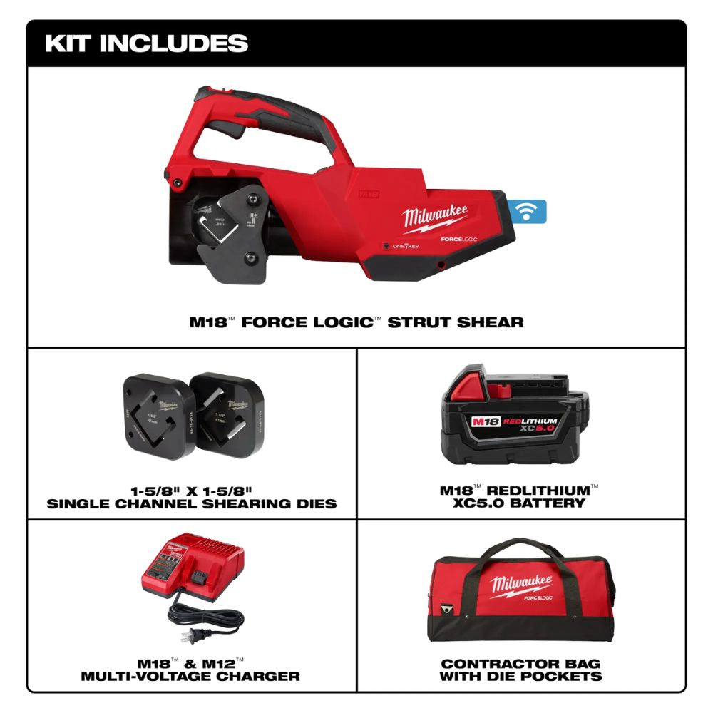 Milwaukee 2933-21 M18 FORCE LOGIC Single Channel Strut Shear Kit