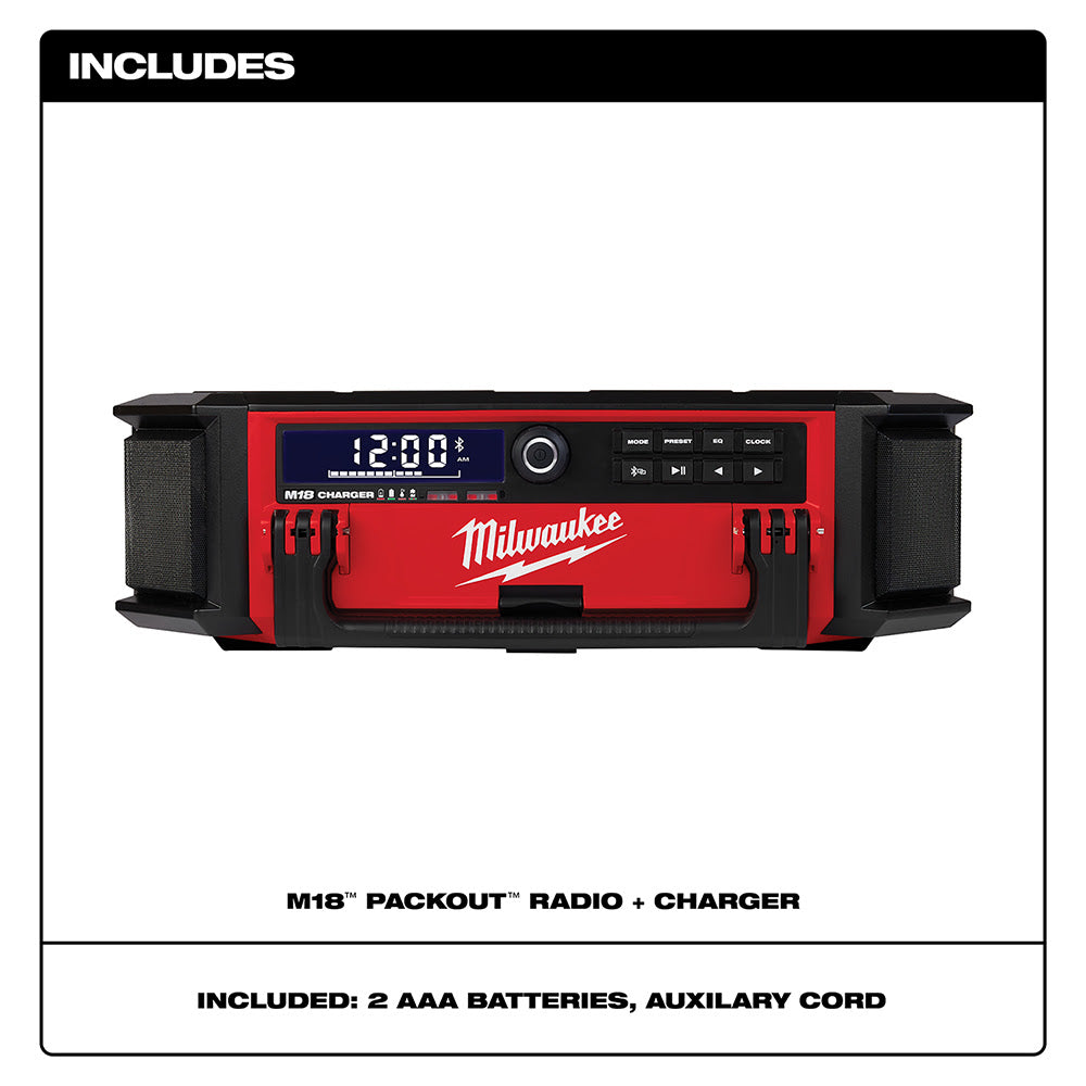 Milwaukee 2950-20 M18™ PACKOUT™ Radio + Charger