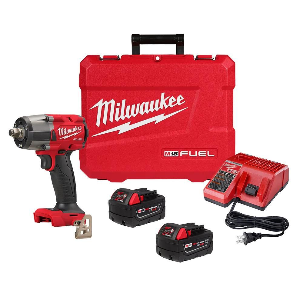 Milwaukee 2962-22R M18 FUEL 1/2  Mid-Torque Impact Wrench w/ Friction Ring Kit