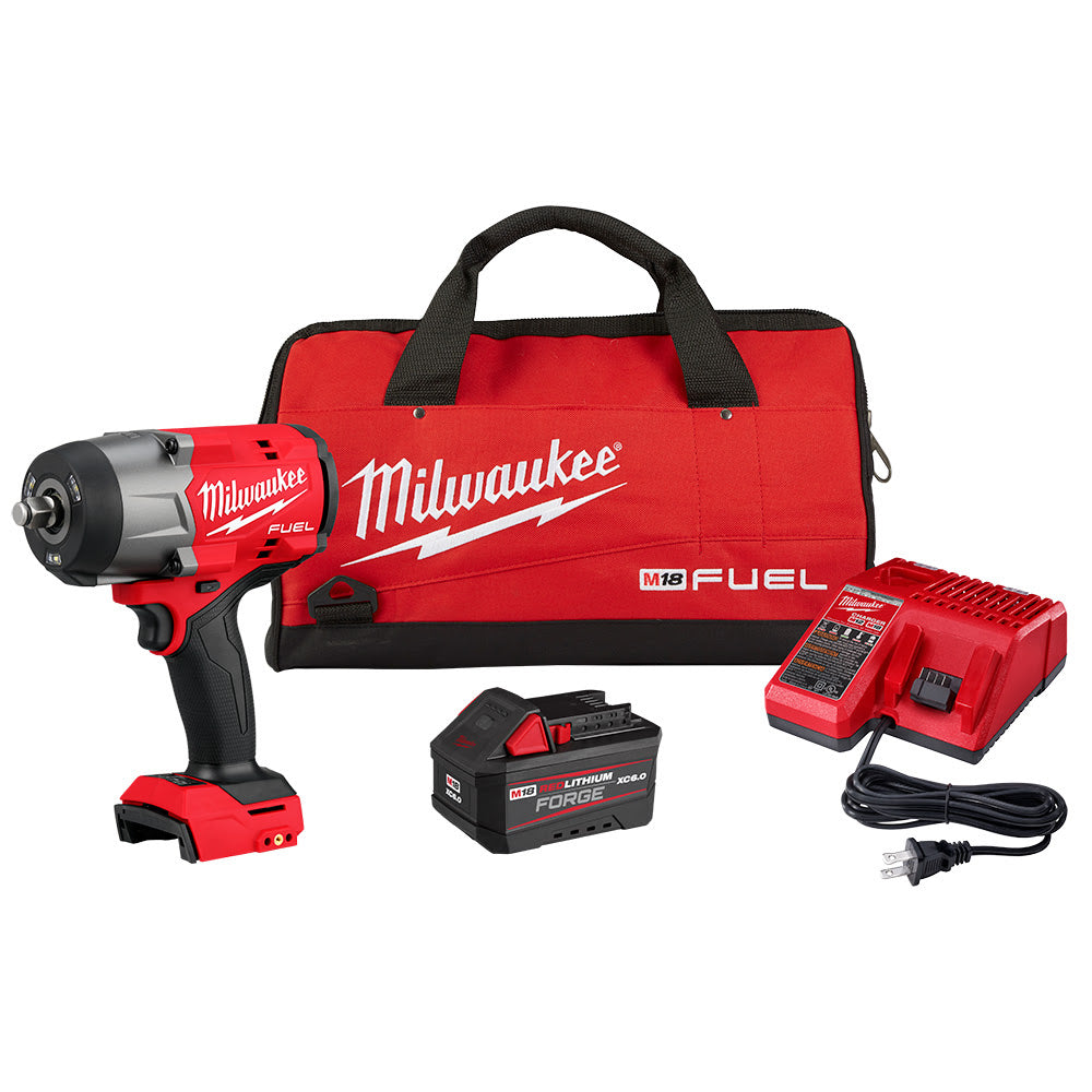 Milwaukee 2967-21F M18 FUEL 1/2 High Torque Impact Wrench w/ Friction Ring REDLITHIUM FORGE Kit