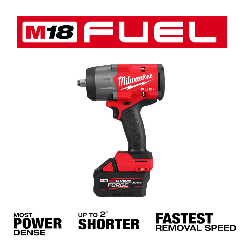 Milwaukee 2967-21F M18 FUEL 1/2 High Torque Impact Wrench w/ Friction Ring REDLITHIUM FORGE Kit