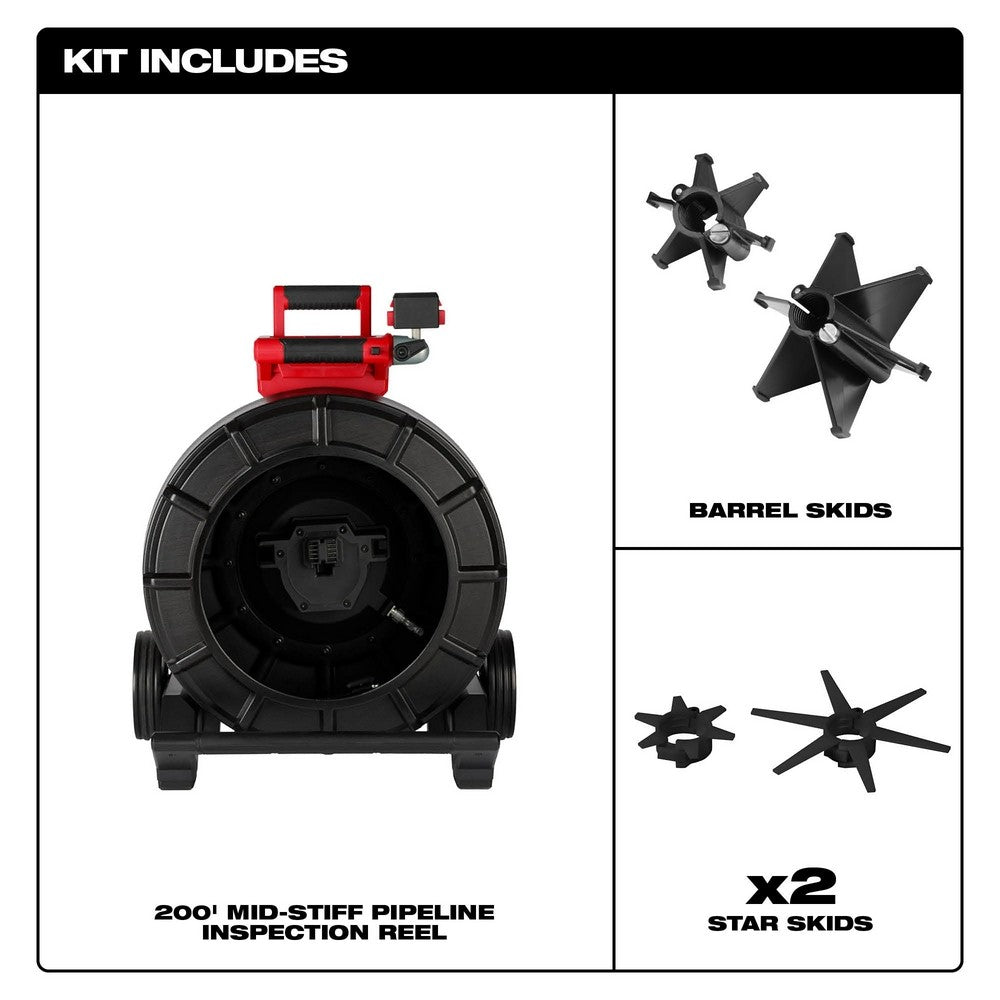 Milwaukee 2975-20 M18 200’ Mid-Stiff Pipeline Inspection Reel