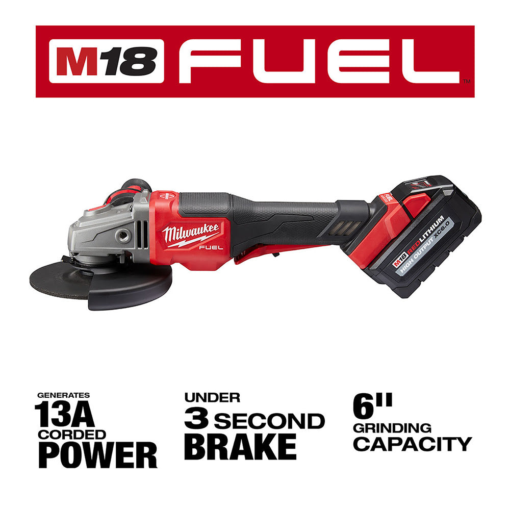 Milwaukee 2980-22 M18 FUEL 4-1/2 6 GRINDER, PADDLE SWITCH NO-LOCK 2 BATT KIT