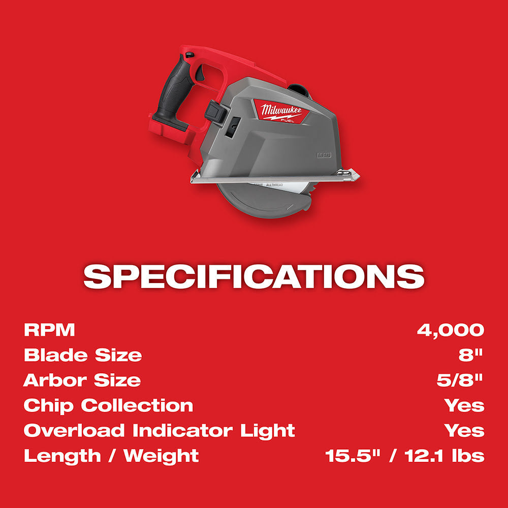 Milwaukee 2982-20 M18 FUEL 8 Metal Cutting Circular Saw (Tool Only)