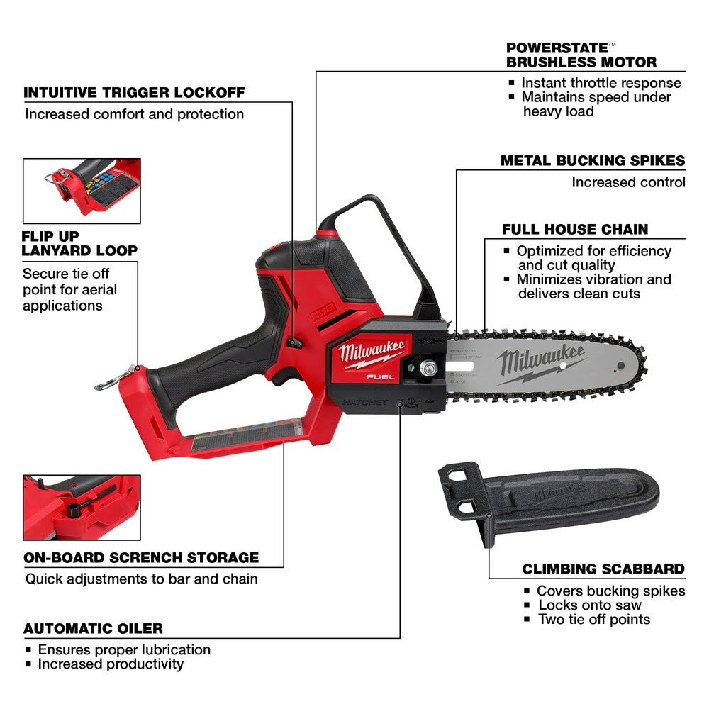 Milwaukee 3004-20 M18 FUEL Hatchet 8 Pruning Saw, Tool Only