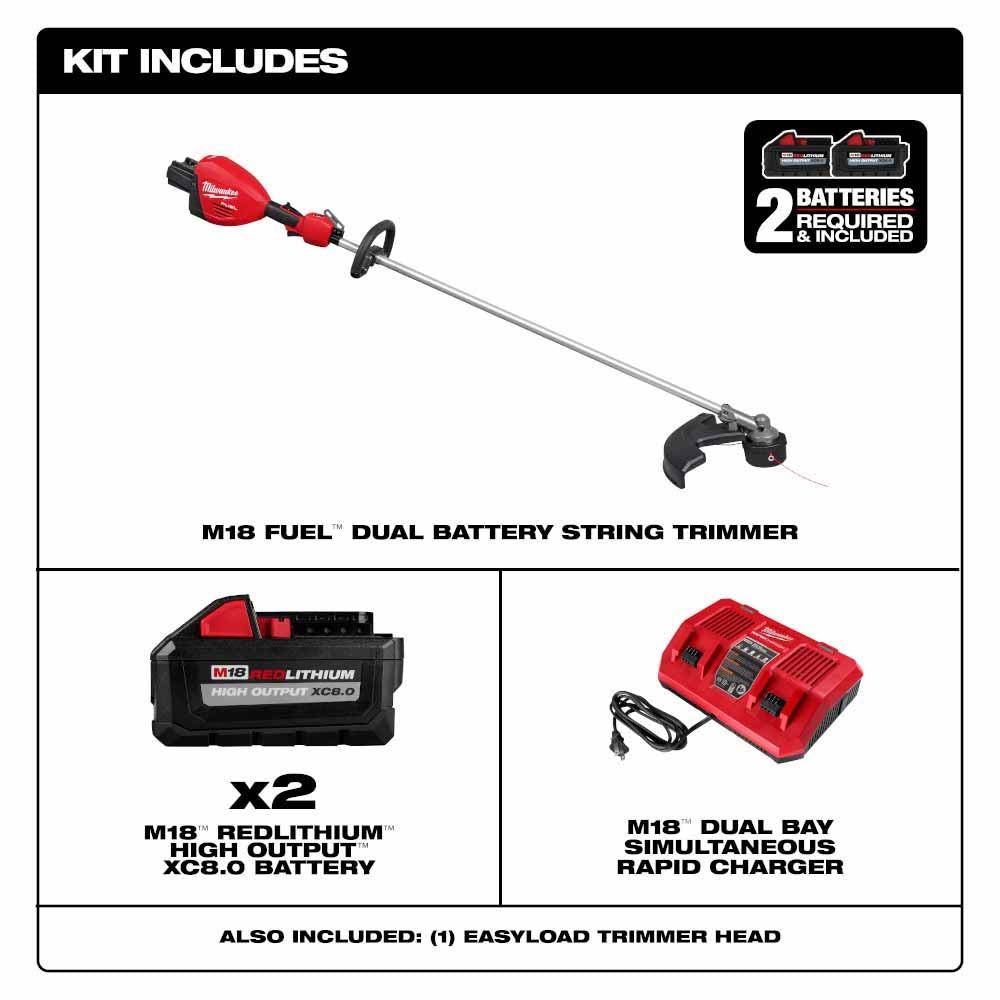 Milwaukee 3006-22 M18 FUEL 17” Dual Battery String Trimmer Kit