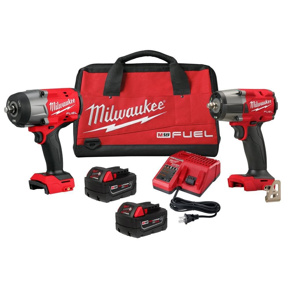 Milwaukee 3010-22 M18 FUEL 1/2 HTIW & 3/8 MTIW Automotive Combo Kit