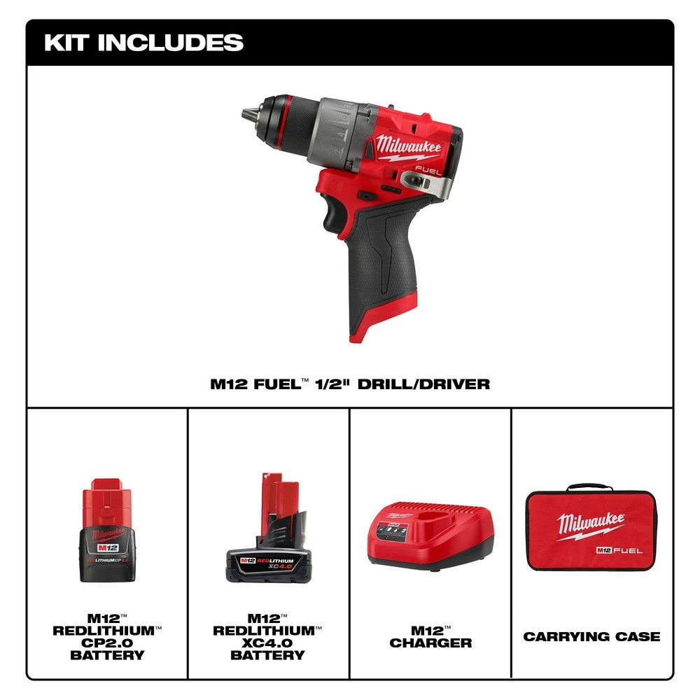 Milwaukee 3403-22 M12 FUEL 1/2 Drill/Driver Kit