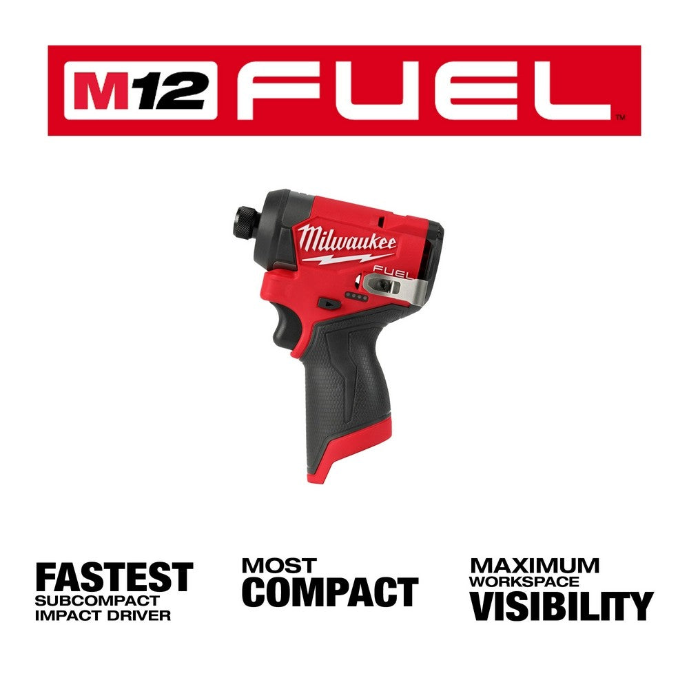 Milwaukee 3453-20 M12 FUEL 1/4 Hex Impact Driver, Bare Tool