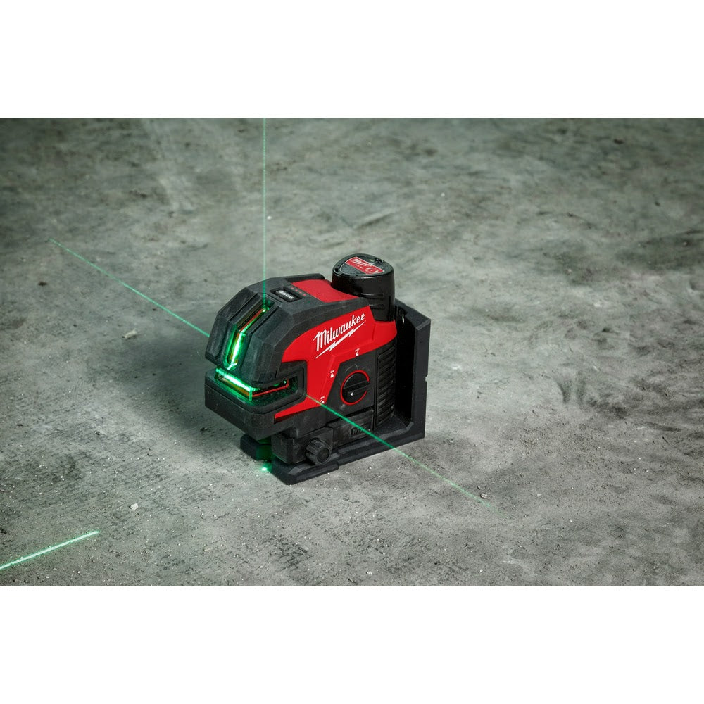 Milwaukee 3624-20 M12 Green Laser - Cross Line & 4-Points