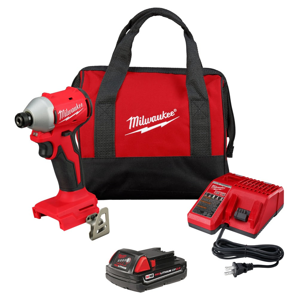 Milwaukee 3650-21P M18 Compact Brushless 1/4 Hex Impact Driver Kit