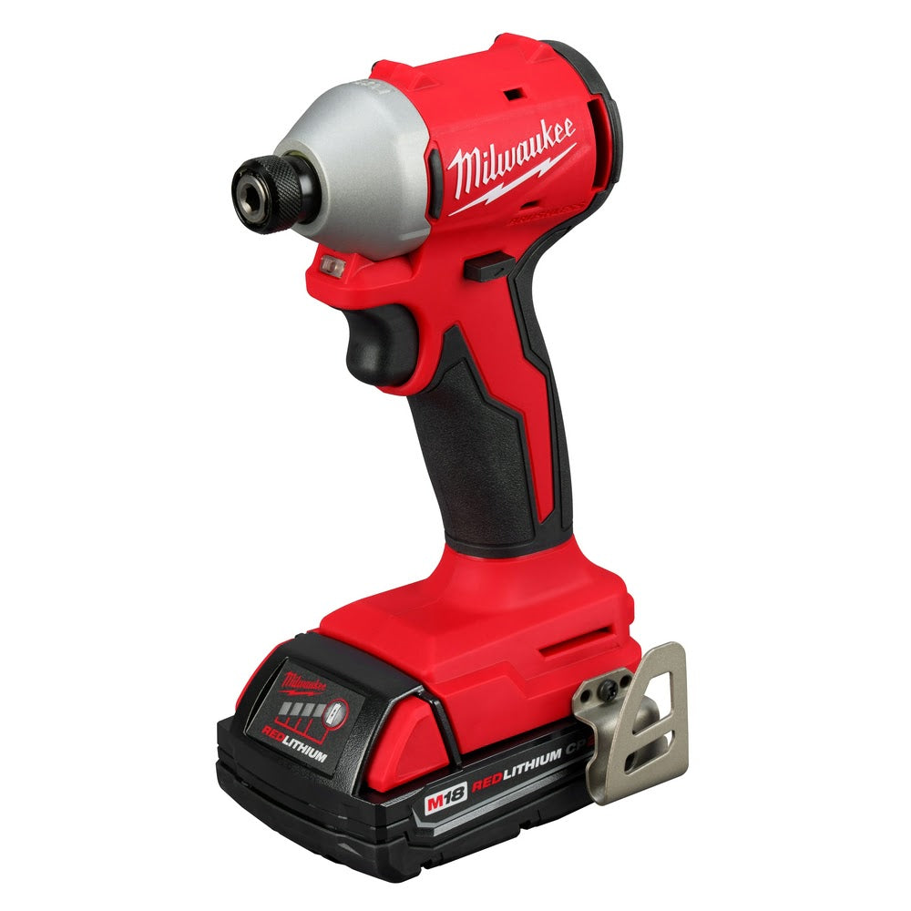 Milwaukee 3650-22CT M18 Compact Brushless 1/4 Hex Impact Driver Kit