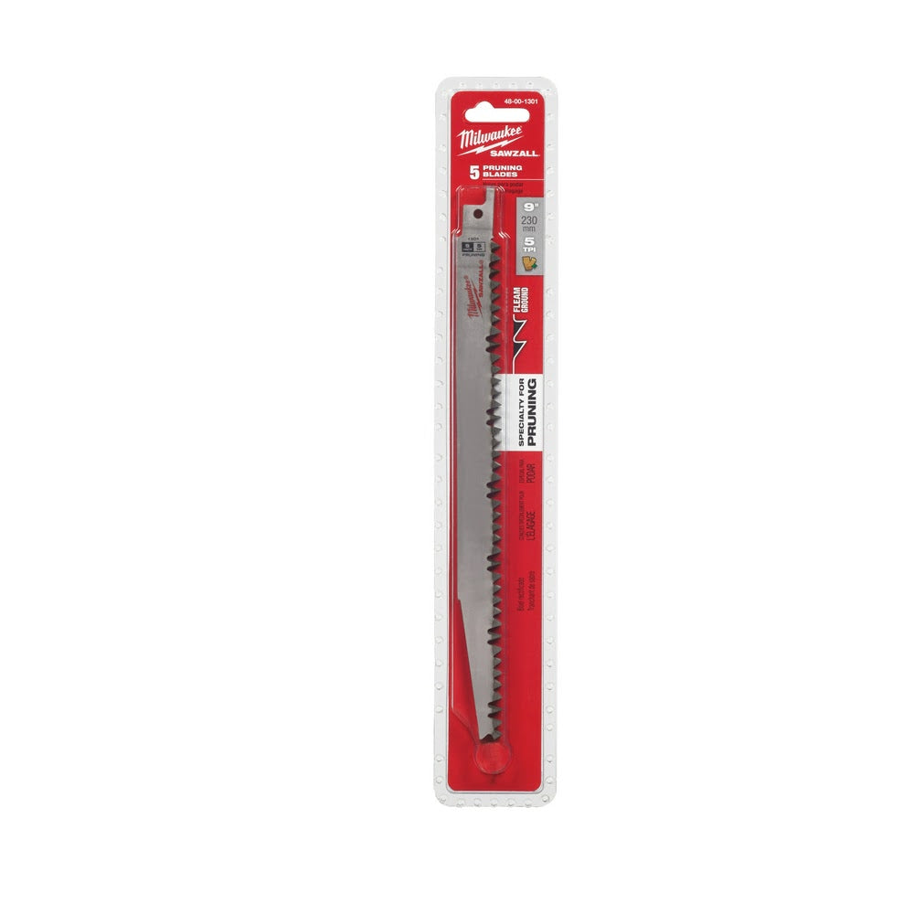 Milwaukee 48-00-1301 Sawzall Blade Wood 5TPI 9-Inch Length, 5 Pack