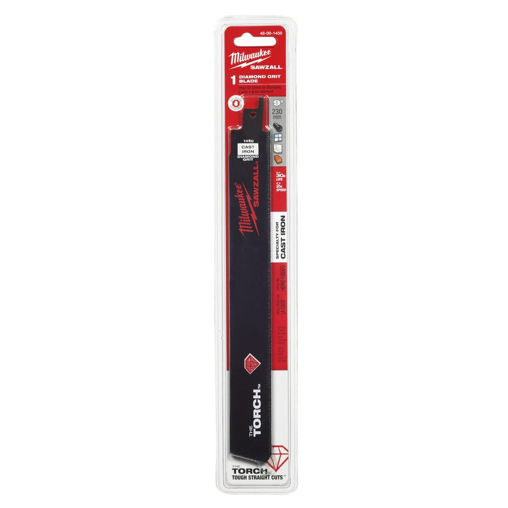 Milwaukee 48-00-1450 Sawzall Blade 9 Diamond Grit, 1 Pack