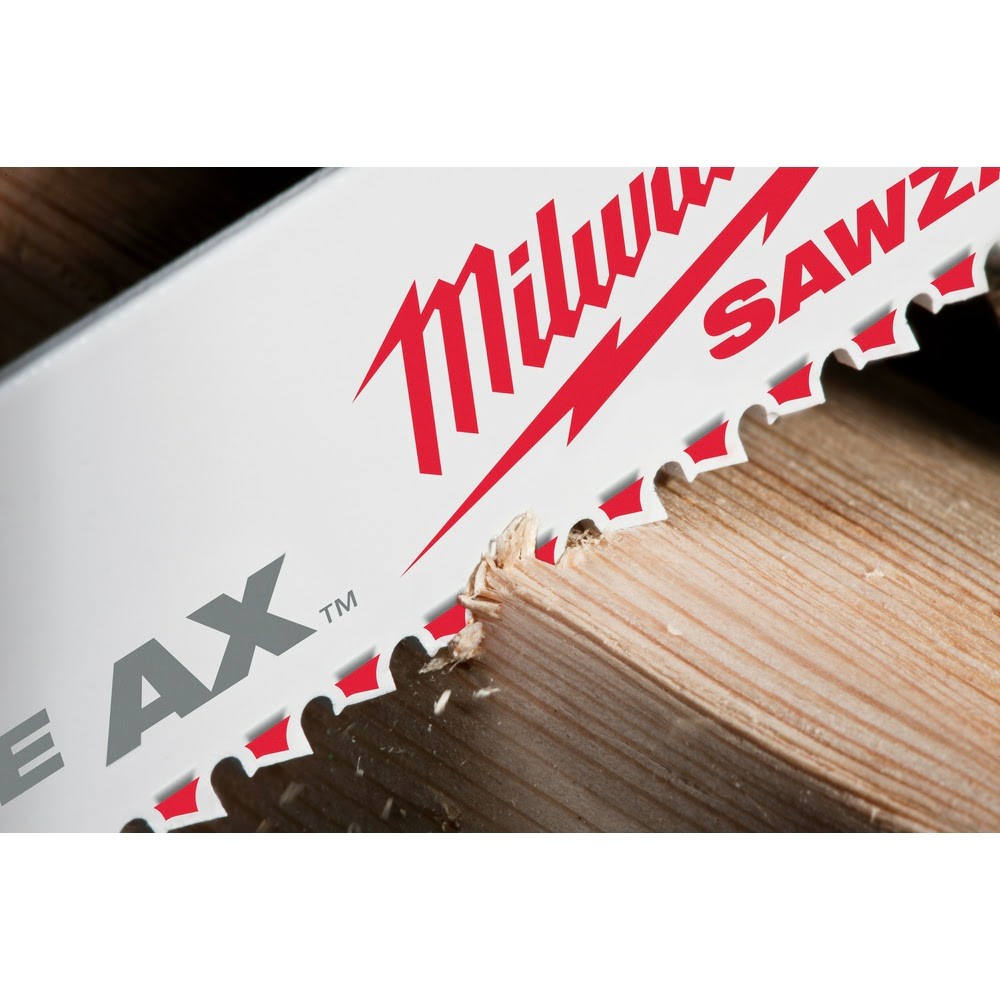 Milwaukee 48-00-5026 9 x 5/8TPI Bi-Metal AX Super Sawzall Blade 5-Pack