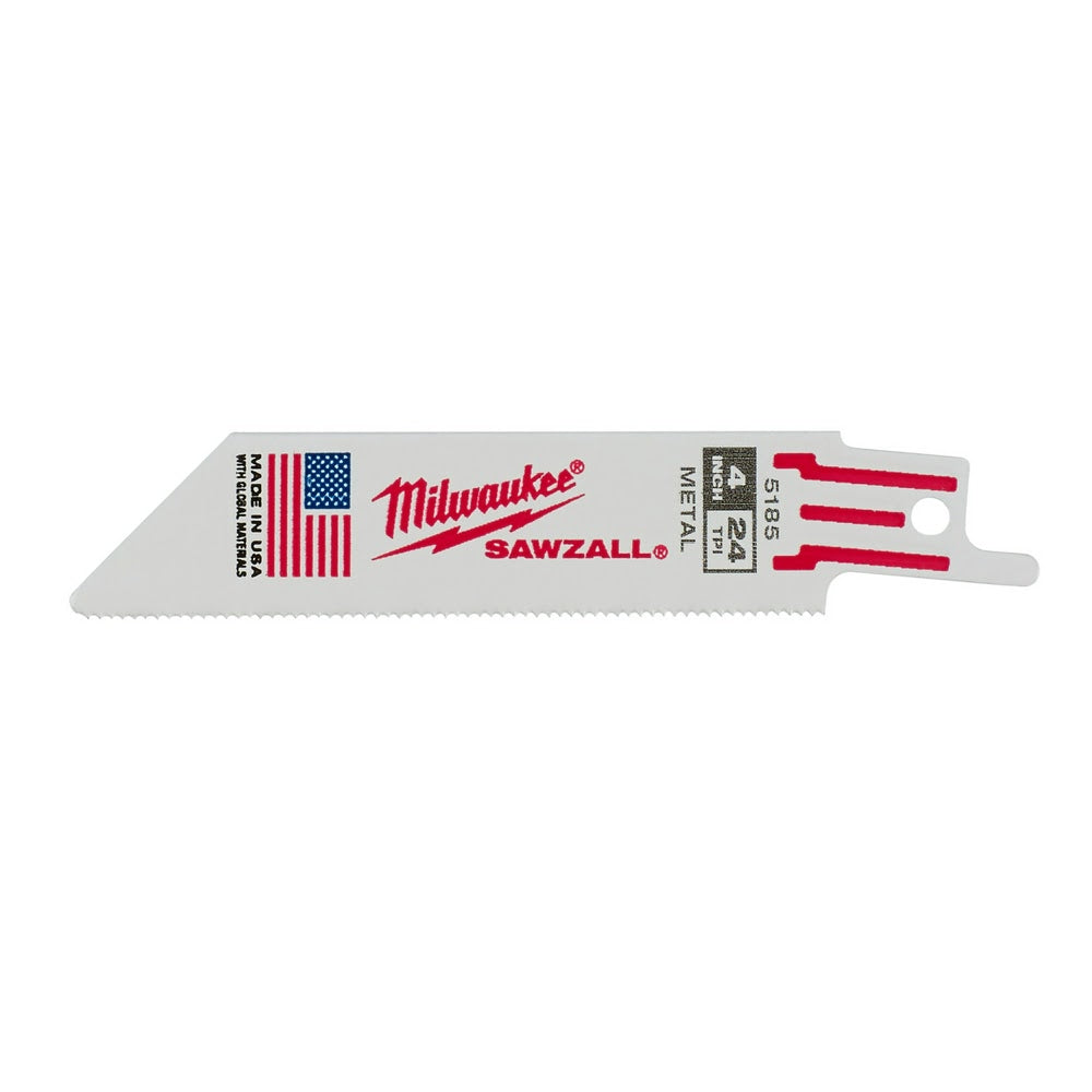 Milwaukee 48-00-5185 4 x 24TPI Bi-Metal Super Sawzall Blade