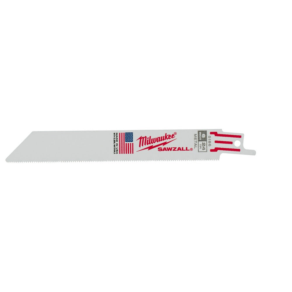 Milwaukee 48-00-5186 6 x 24TPI Bi-Metal Super Sawzall Blade