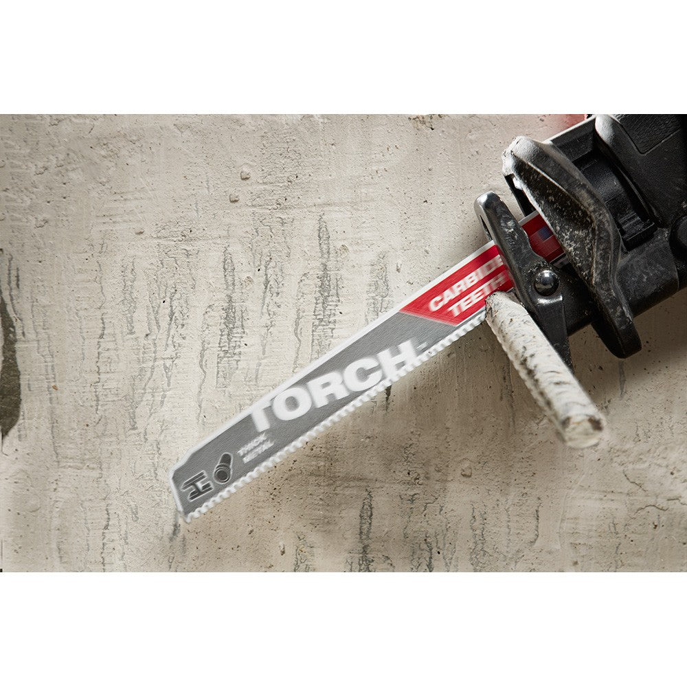 Milwaukee 48-00-5202 9 7TPI Torch Metal Cutting Sawzall Blade with Carbide Teeth