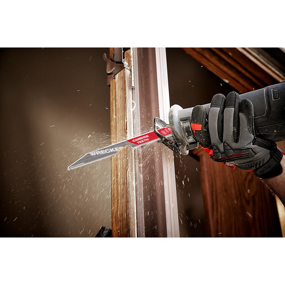 Milwaukee 48-00-5242 9 6TPI THE WRECKER™ with Carbide Teeth SAWZALL® Blade 1Pk