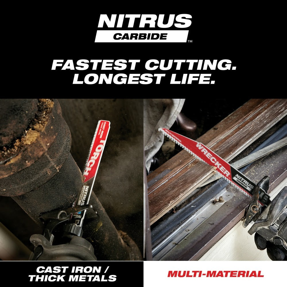 Milwaukee 48-00-5263 12” 7TPI The TORCH™ with NITRUS Carbide™ for Cast Iron SAWZALL®  Blade 1Pk