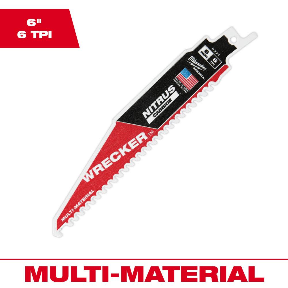 Milwaukee 48-00-5271 6 6TPI The Wrecker with Nitrus Carbide 1Pk