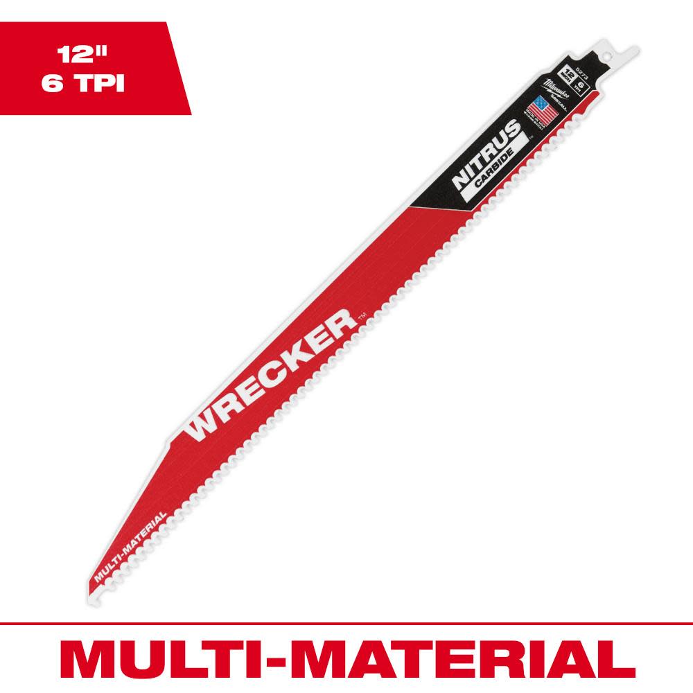 Milwaukee 48-00-5273 12 6TPI The Wrecker with Nitrus Carbide 1Pk