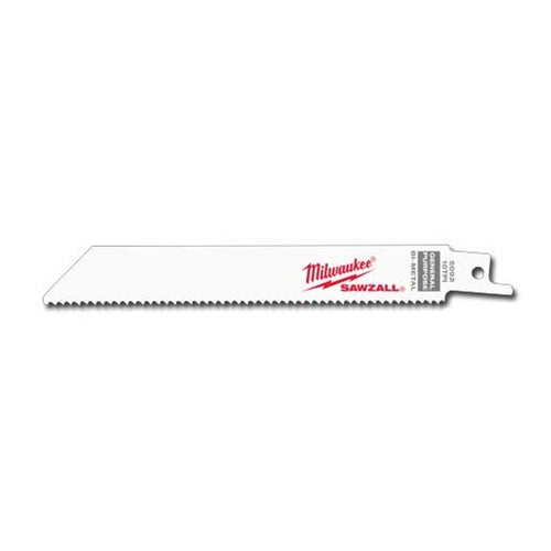 Milwaukee 48-01-6092 6 x 10TPI Bi-Metal Super Sawzall Blade, 50-Pack