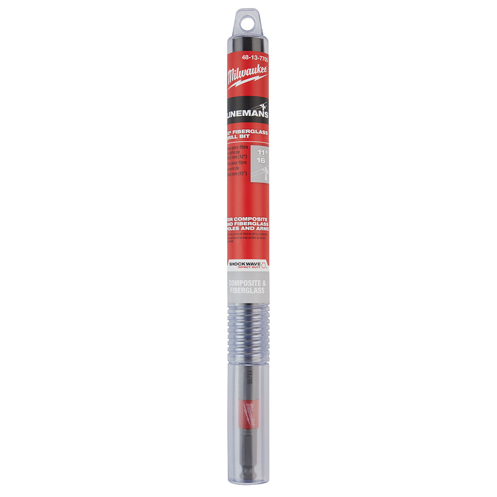 Milwaukee 48-13-7705 11/16   x 12 Shockwave™  Impact Duty™ Linemans Fiberglass Drill Bit