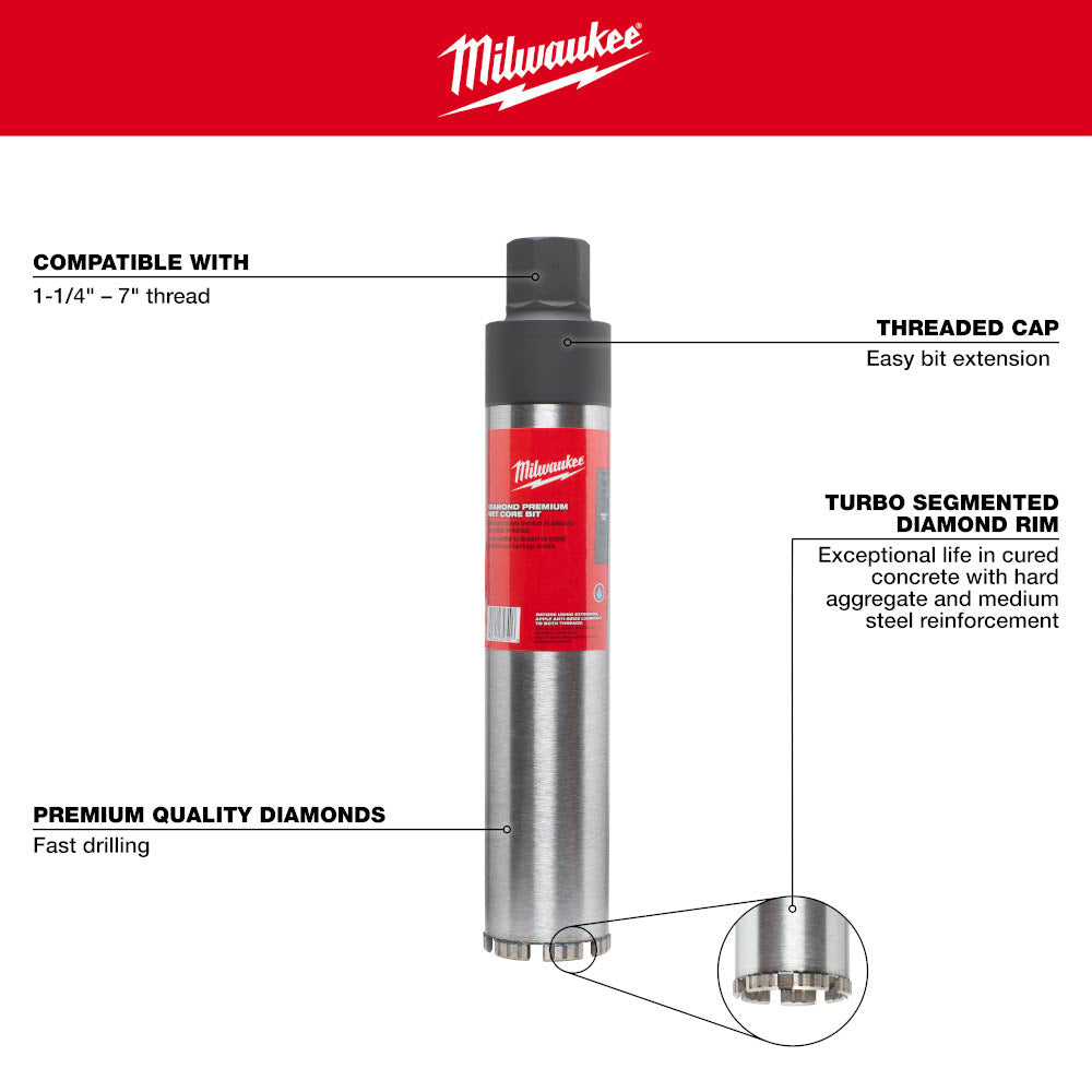 Milwaukee 48-17-3090 9 Diamond Premium Wet Core Bit