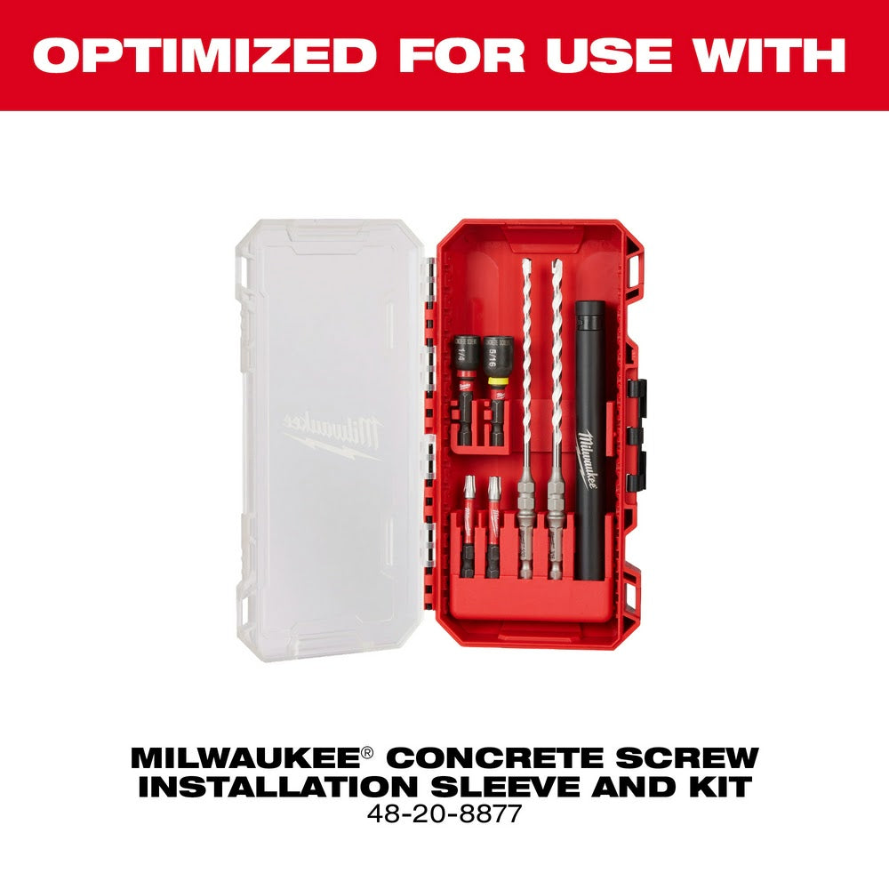 Milwaukee 48-20-8876 3/16 x 6 SHOCKWAVE Carbide Multi-Material Drill Bit for Concrete Screws