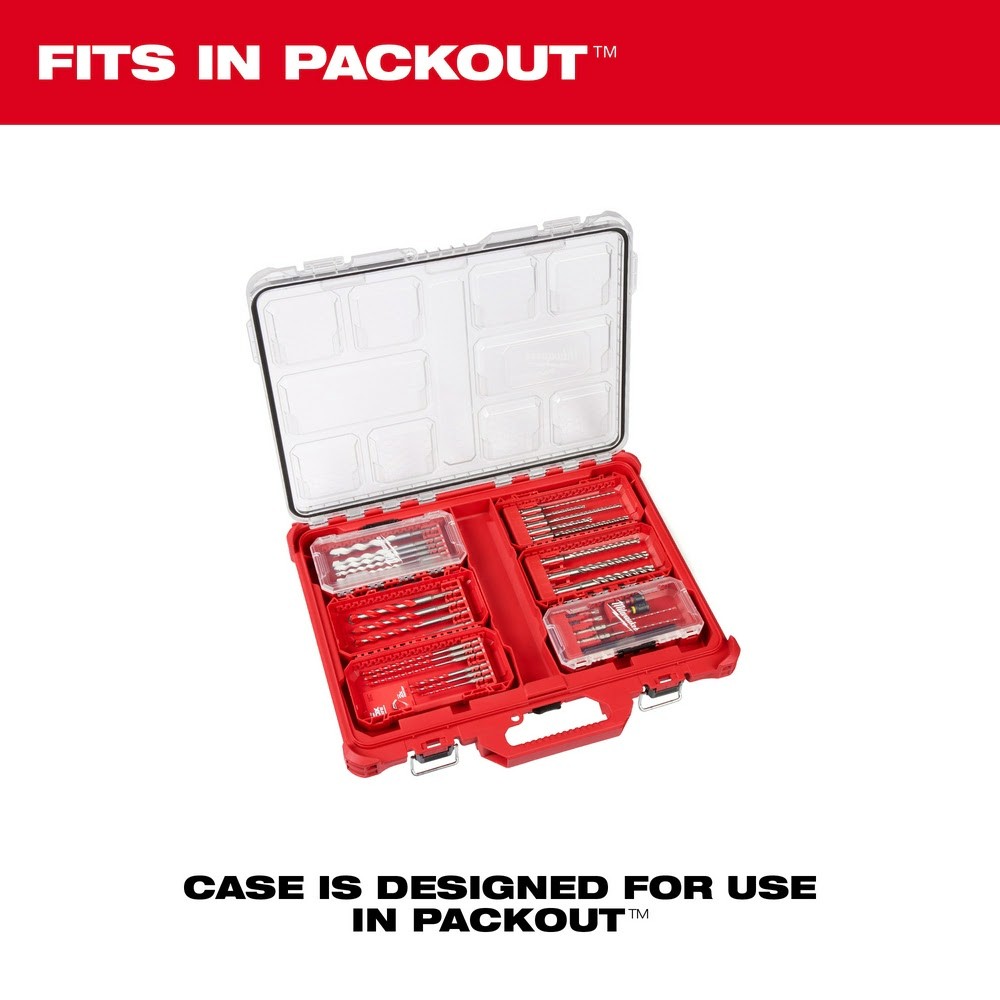 Milwaukee 48-20-8877 7pc. SHOCKWAVE Impact DUTY Carbide Multi-Material Drill Bit Concrete Screw Install Kit