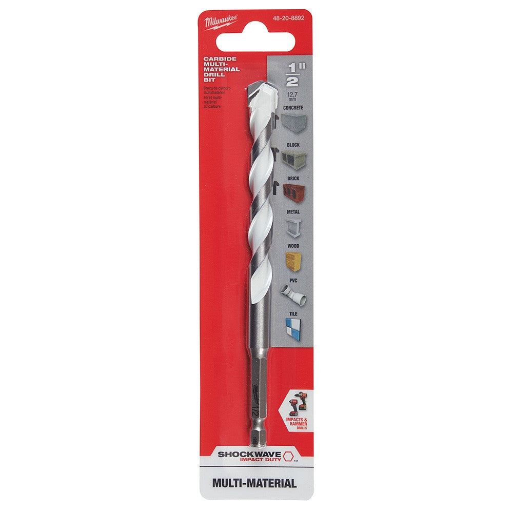 Milwaukee 48-20-8892 1/2 SHOCKWAVE™ Carbide Multi-Material Drill Bit