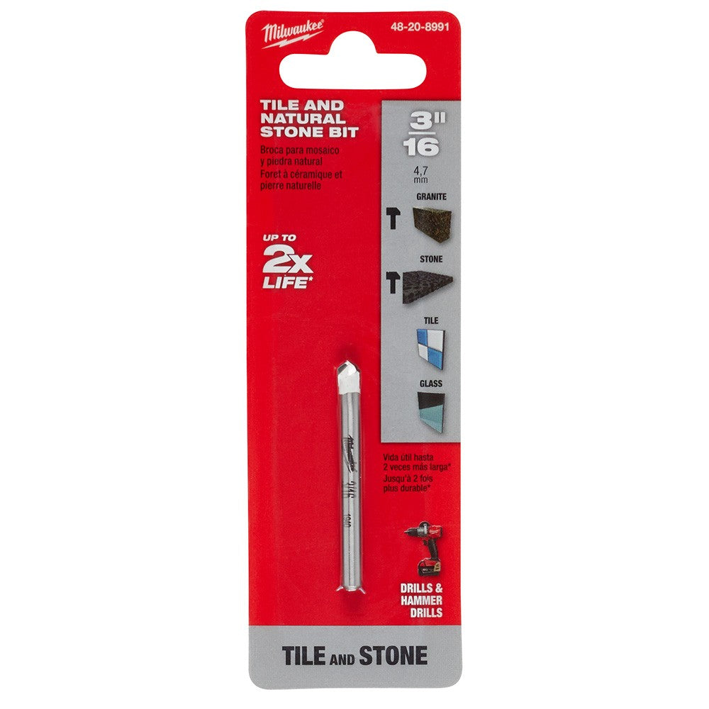 Milwaukee 48-20-8991 3/16 Natural Stone Bit