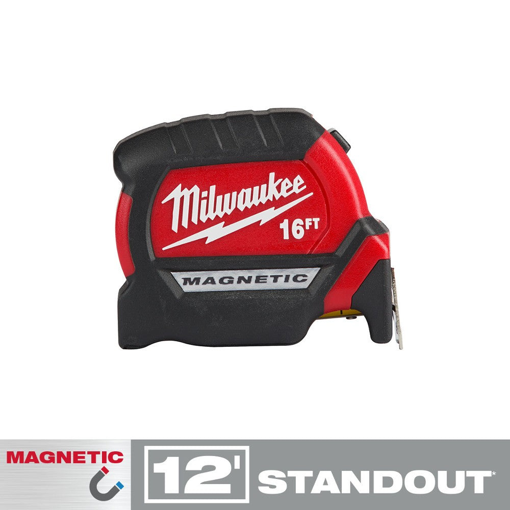 Milwaukee 48-22-0316 16Ft Compact Magnetic Tape Measure