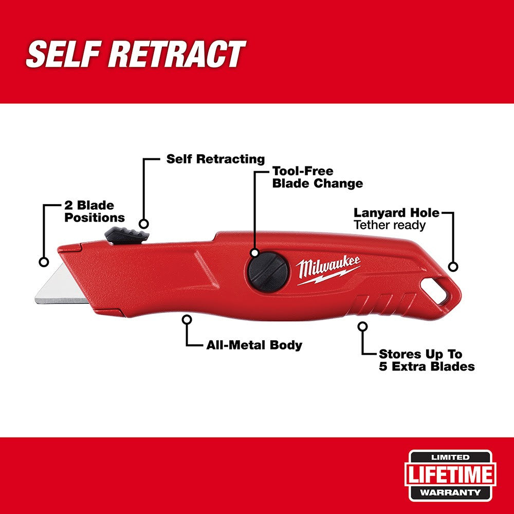 Milwaukee 48-22-1512 Self Retracting Utility Knife