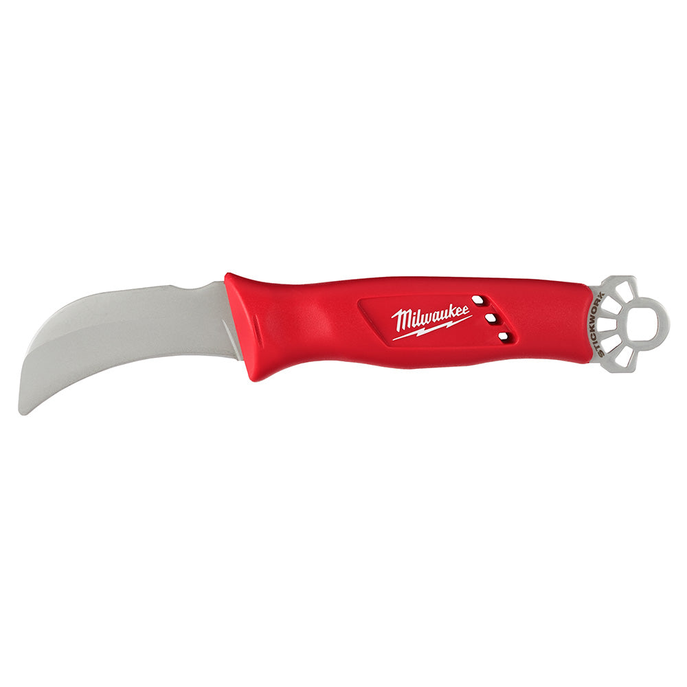 Milwaukee 48-22-1924 Linemans Hawkbill Knife w/ STICKWORK 3-in-1 Ring