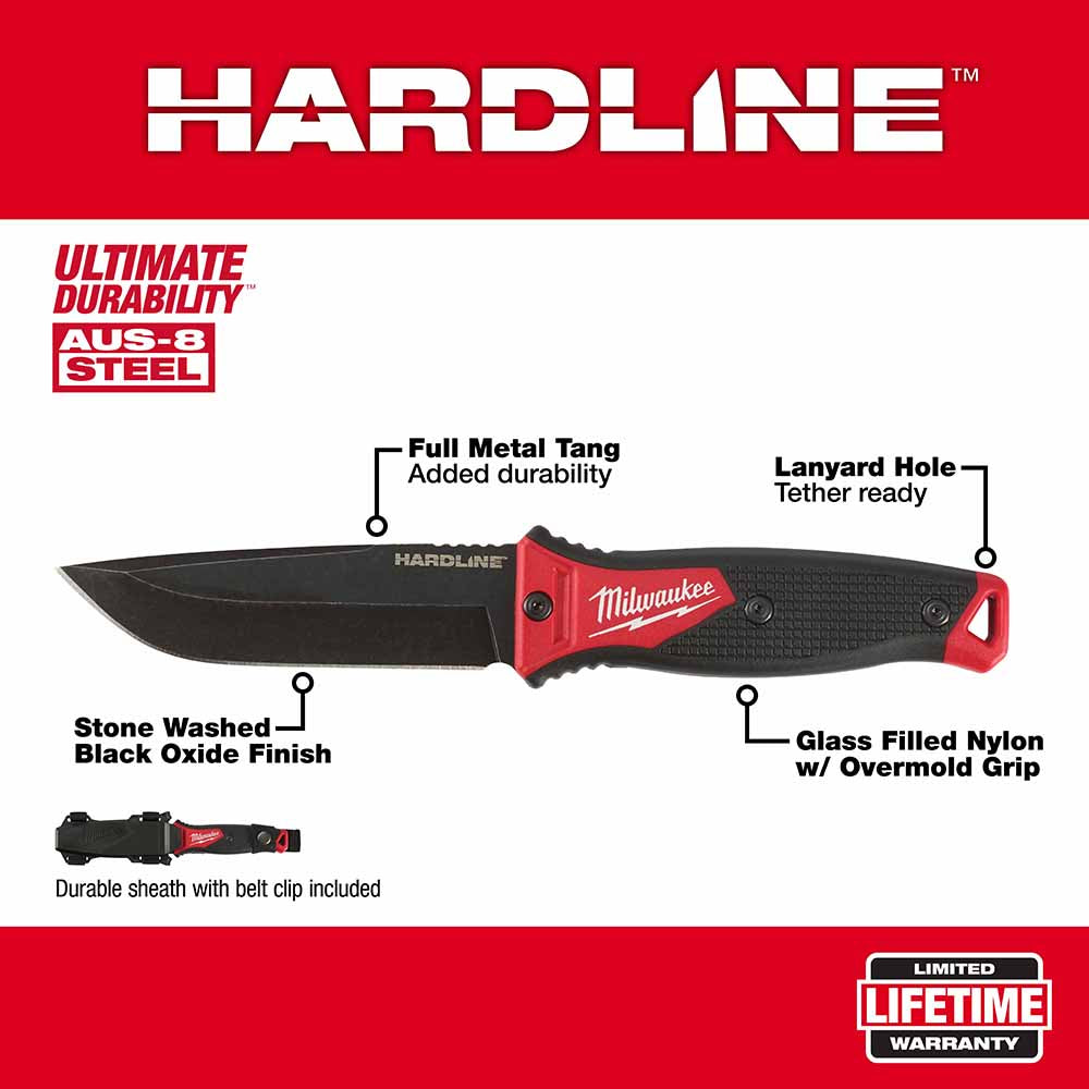 Milwaukee 48-22-1928 5 HARDLINE Fixed Blade Knife