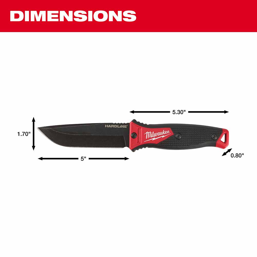 Milwaukee 48-22-1928 5 HARDLINE Fixed Blade Knife