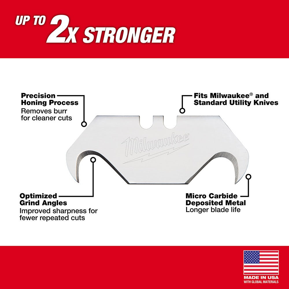 Milwaukee 48-22-1932 5Pc Hook Utility Knife Blades