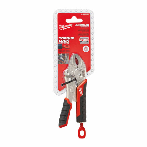 Milwaukee 48-22-3405 5 TORQUE Lock Curved Jaw Locking Pliers w/ Durable Grip