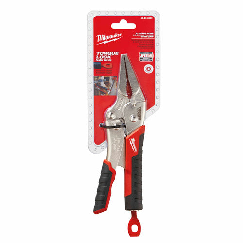 Milwaukee 48-22-3409 9 TORQUE Lock Long Nose Locking Pliers w/ Durable Grip